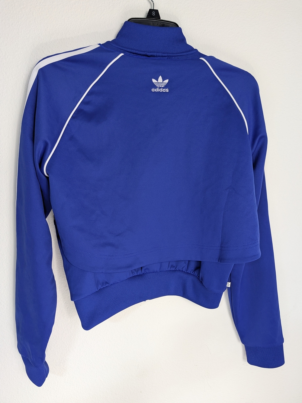 adidas Women's Blue Track Jacket - Classic Trefoil Detachable Sleves - Picture 9 of 12